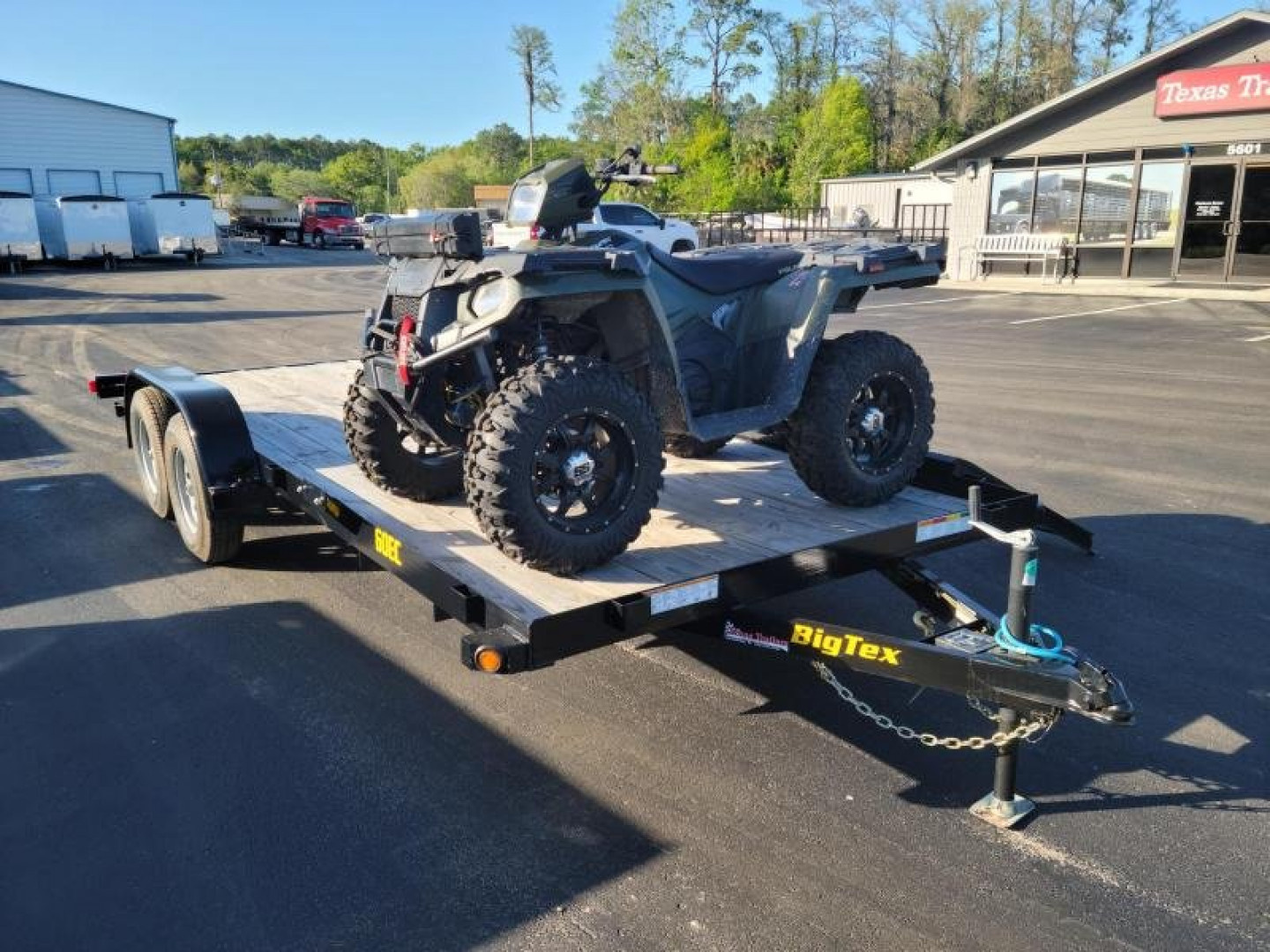 New 60EC-16BK BIG TEX 7' X 16' CAR HAULER W/ SLIDE OUT RAMPS F0R REAR OR SIDE LOAD