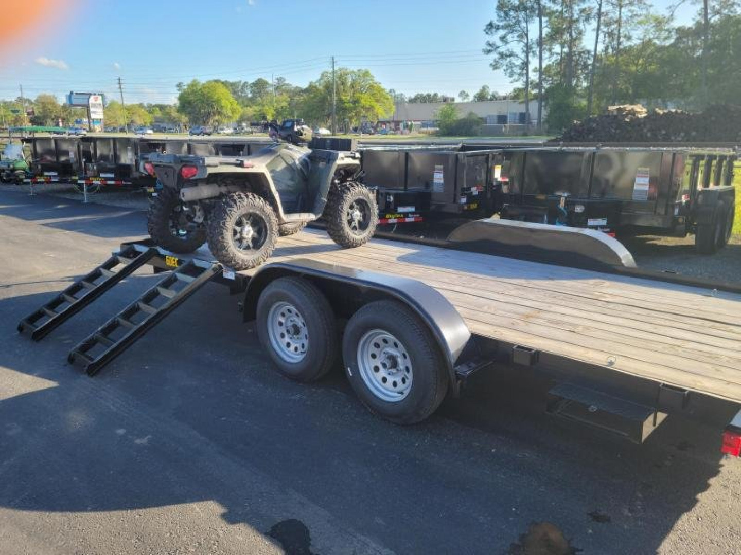 New 60EC-16BK BIG TEX 7' X 16' CAR HAULER W/ SLIDE OUT RAMPS F0R REAR OR SIDE LOAD