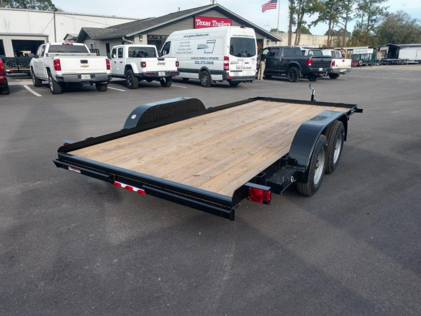 New 60EC-16BK BIG TEX 7' X 16' CAR HAULER W/ SLIDE OUT RAMPS F0R REAR OR SIDE LOAD