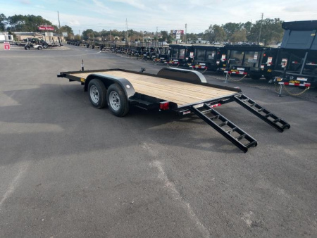 New 60EC-16BK BIG TEX 7' X 16' CAR HAULER W/ SLIDE OUT RAMPS F0R REAR OR SIDE LOAD