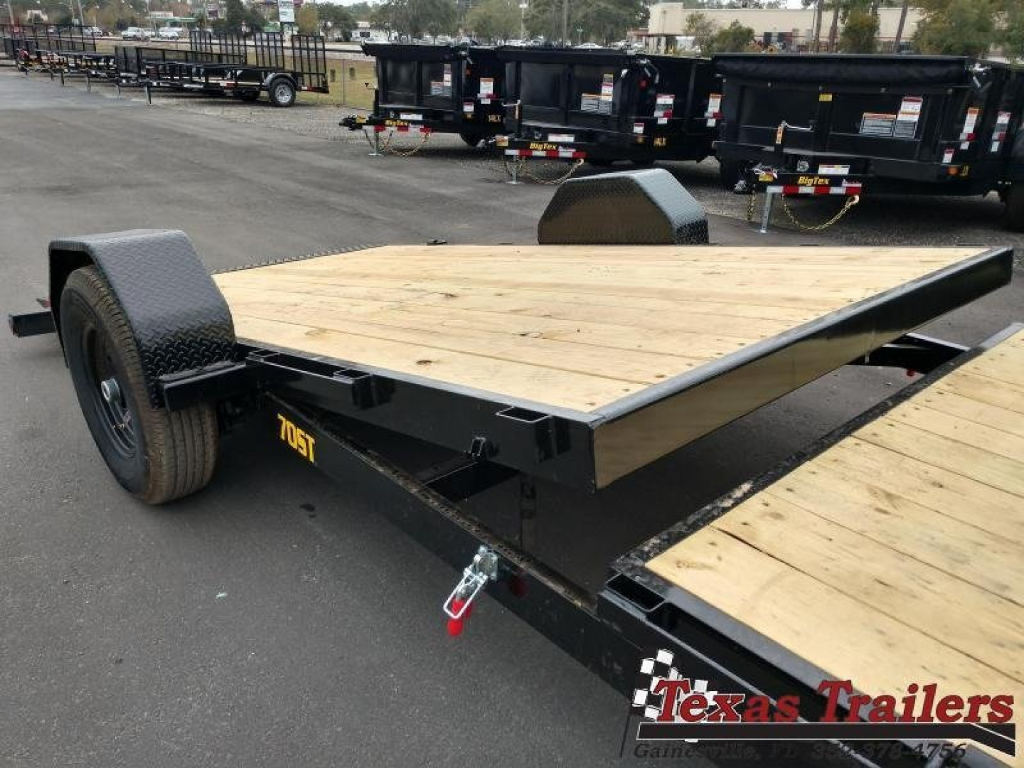 New 70ST-16BK BIG TEX 7' X 16' SINGLE AXLE EQUIPMENT TRAILER