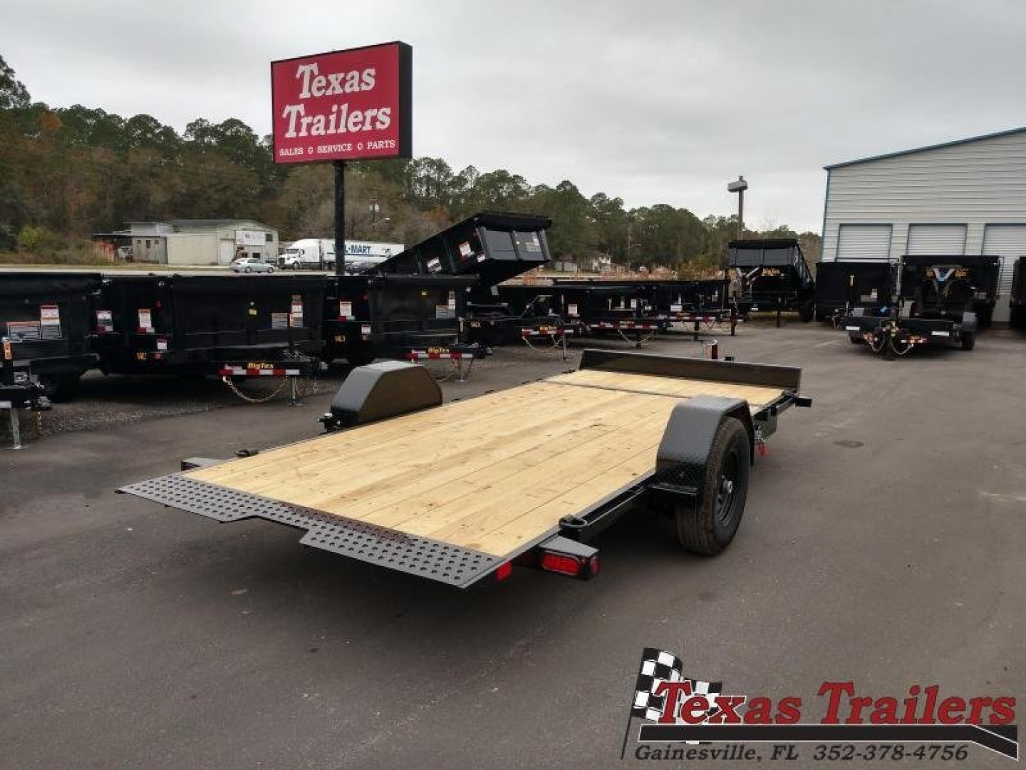New 70ST-16BK BIG TEX 7' X 16' SINGLE AXLE EQUIPMENT TRAILER