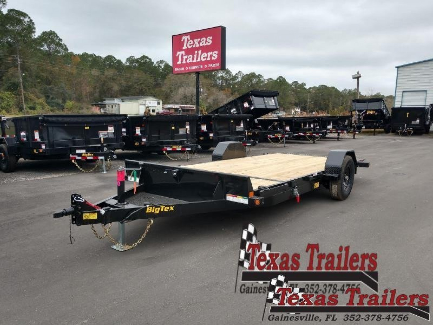 New 70ST-16BK BIG TEX 7' X 16' SINGLE AXLE EQUIPMENT TRAILER