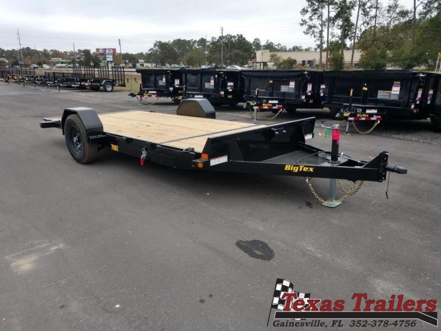 New 70ST-16BK BIG TEX 7' X 16' SINGLE AXLE EQUIPMENT TRAILER