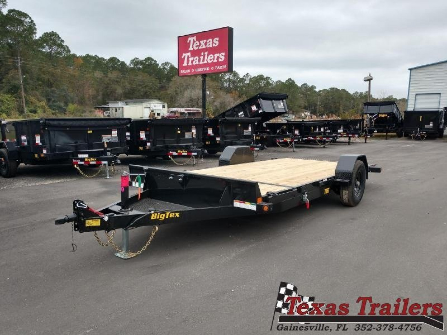 New 70ST-16BK BIG TEX 7' X 16' SINGLE AXLE EQUIPMENT TRAILER