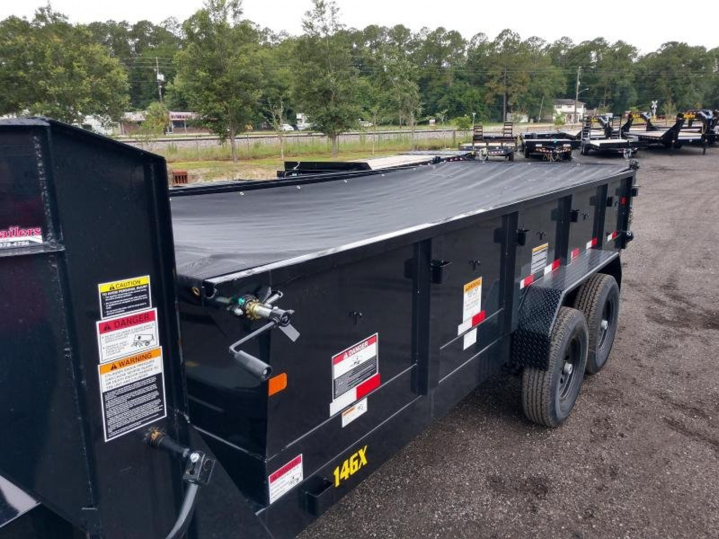 New 14GX-16BK6SIRPD BIG TEX 7' X 16' DUMP TRAILER W/ 2' SIDES