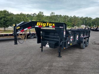 New 14GX-16BK6SIRPD BIG TEX 7' X 16' DUMP TRAILER W/ 2' SIDES
