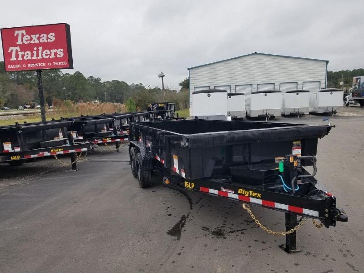 New 16LP-166SIRPD BIG TEX 7' X 16' DUMP TRAILER W/ 2' SIDES