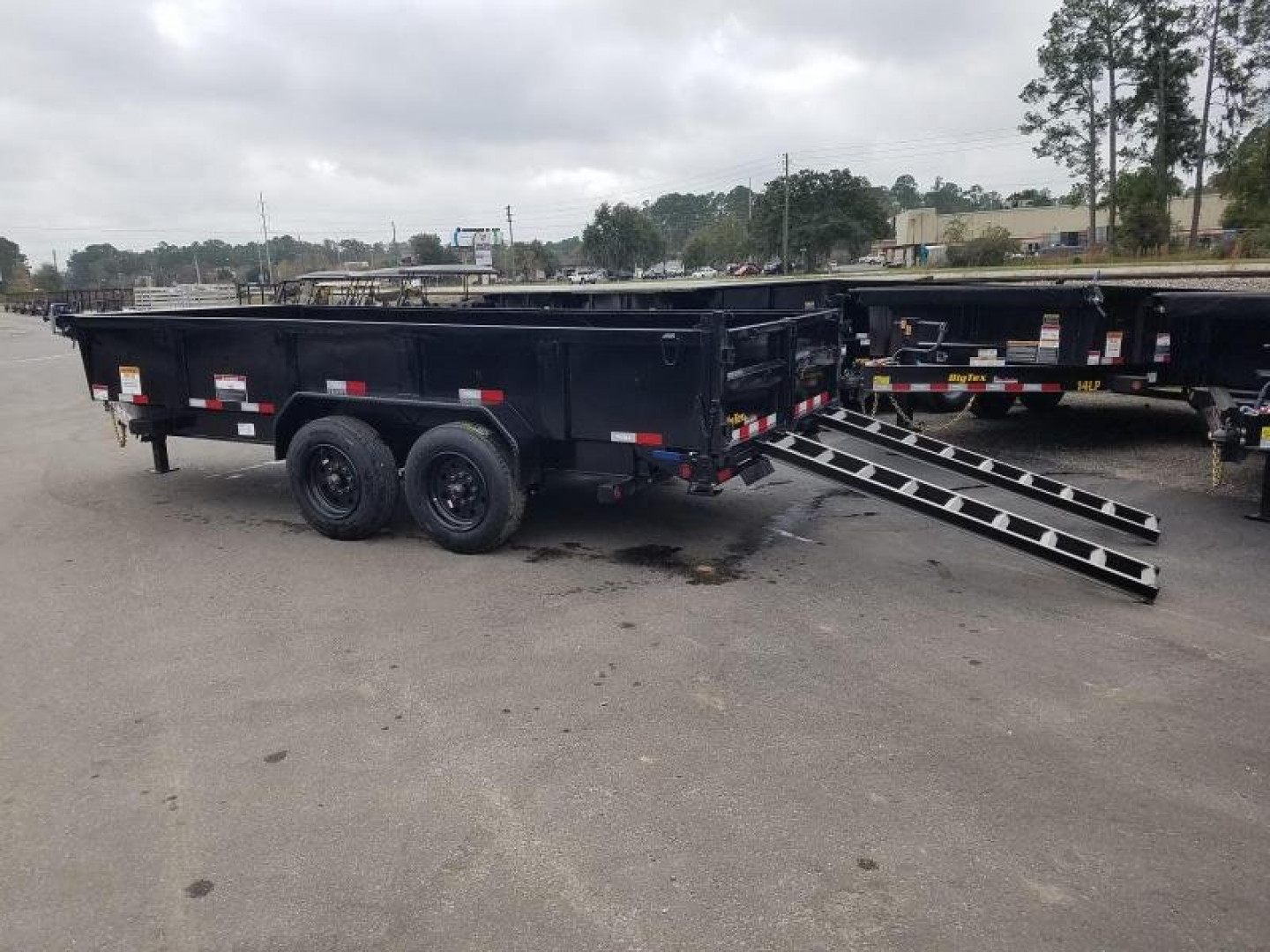 New 16LP-166SIRPD BIG TEX 7' X 16' DUMP TRAILER W/ 2' SIDES