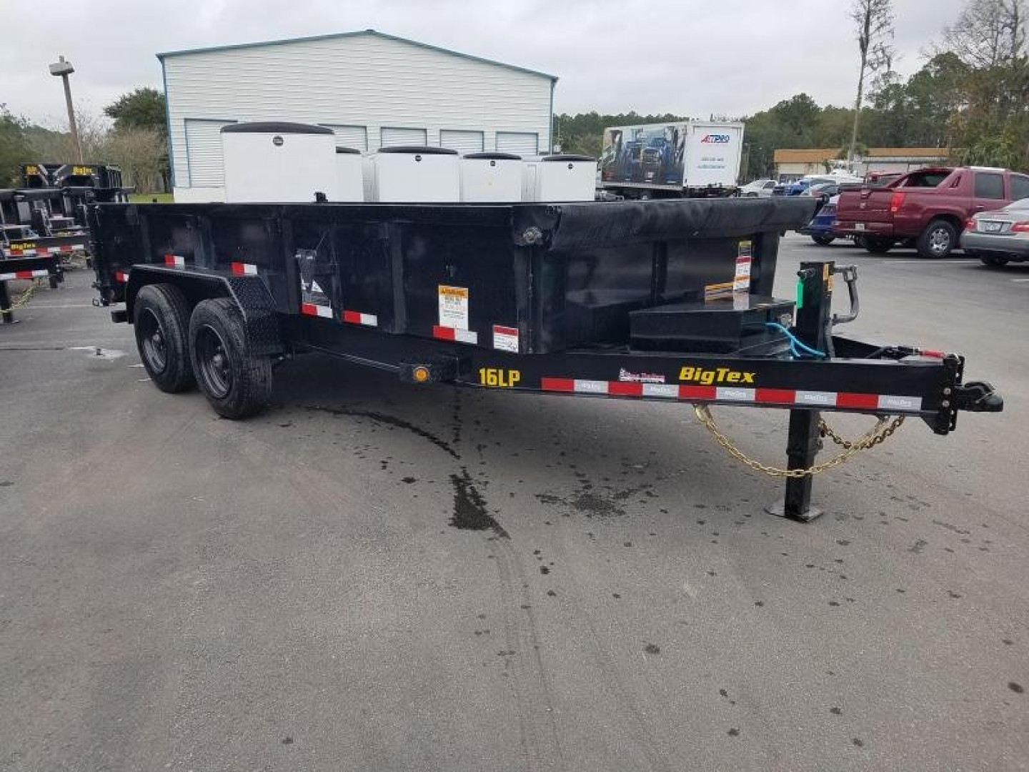 New 16LP-166SIRPD BIG TEX 7' X 16' DUMP TRAILER W/ 2' SIDES