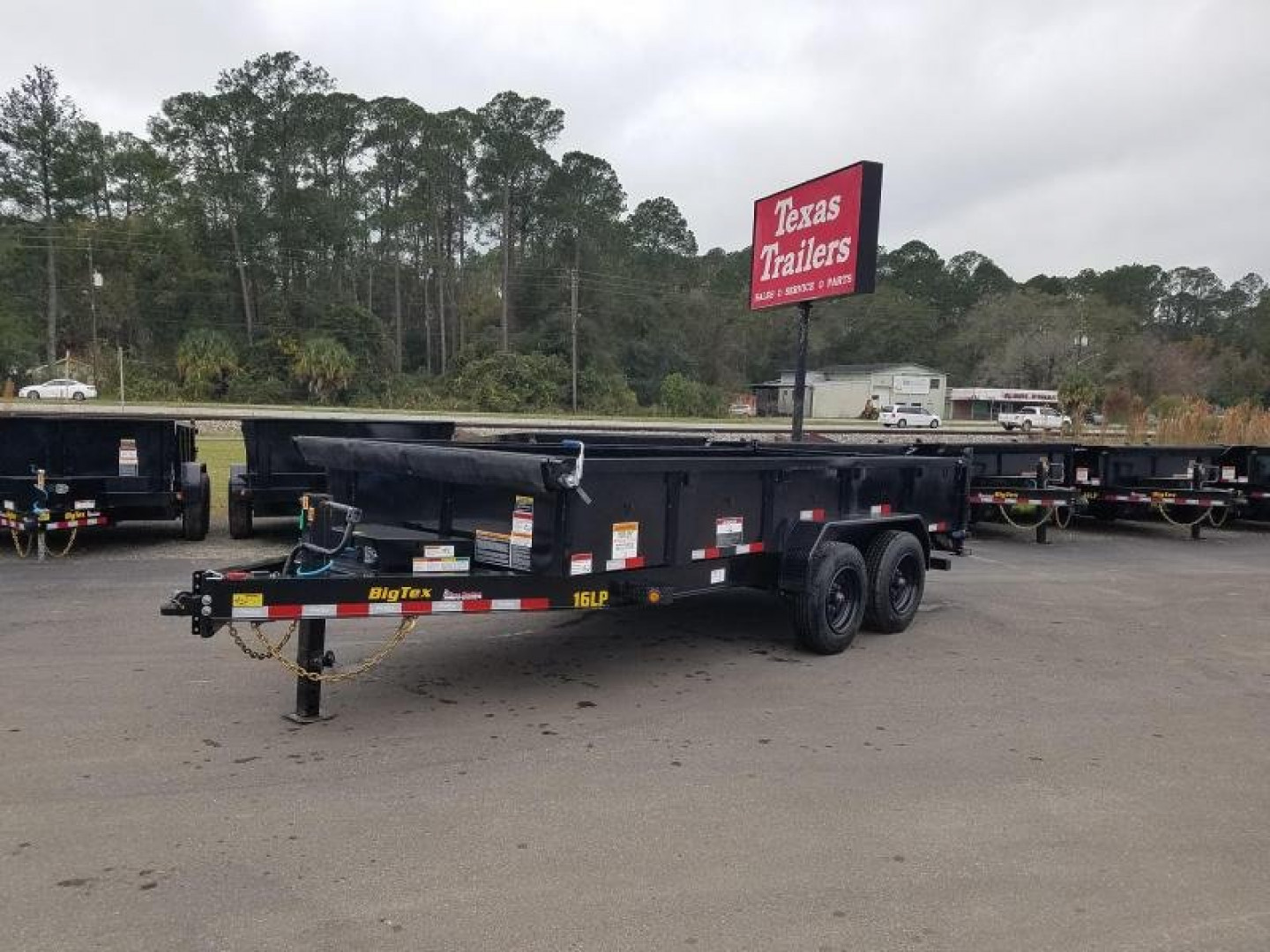 New 16LP-166SIRPD BIG TEX 7' X 16' DUMP TRAILER W/ 2' SIDES
