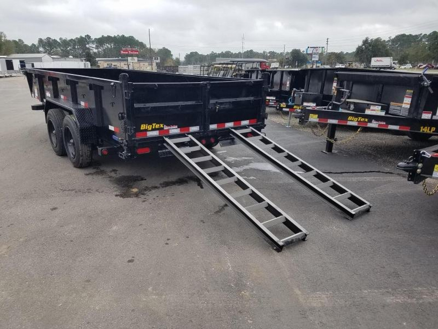 New 16LP-166SIRPD BIG TEX 7' X 16' DUMP TRAILER W/ 2' SIDES