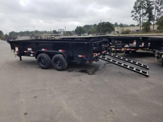 New 16LP-166SIRPD BIG TEX 7' X 16' DUMP TRAILER W/ 2' SIDES
