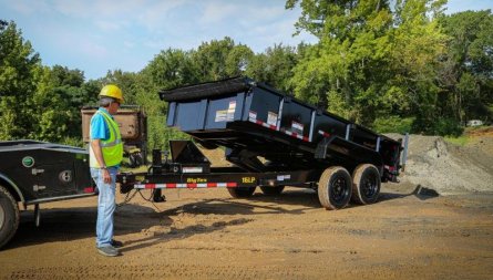 New 16LP-166SIRPD BIG TEX 7' X 16' DUMP TRAILER W/ 2' SIDES