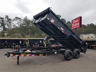 New 16LP-166SIRPD BIG TEX 7' X 16' DUMP TRAILER W/ 2' SIDES