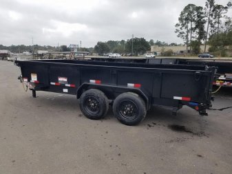 New 16LP-166SIRPD BIG TEX 7' X 16' DUMP TRAILER W/ 2' SIDES