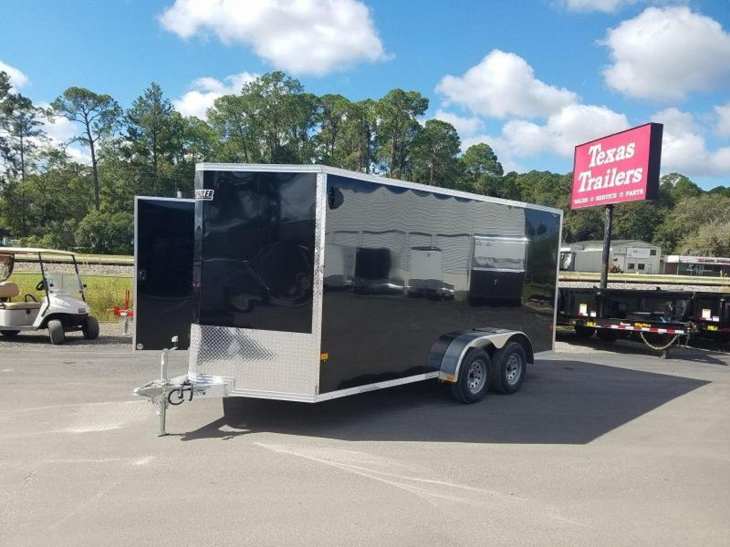 New EZEC7X16- IF E-Z HAULER 7' X 16' ALL ALUMINUM FRAME ENCLOSED CARGO TRAILER W/ REAR RAMP DOOR & SIDE DOOR