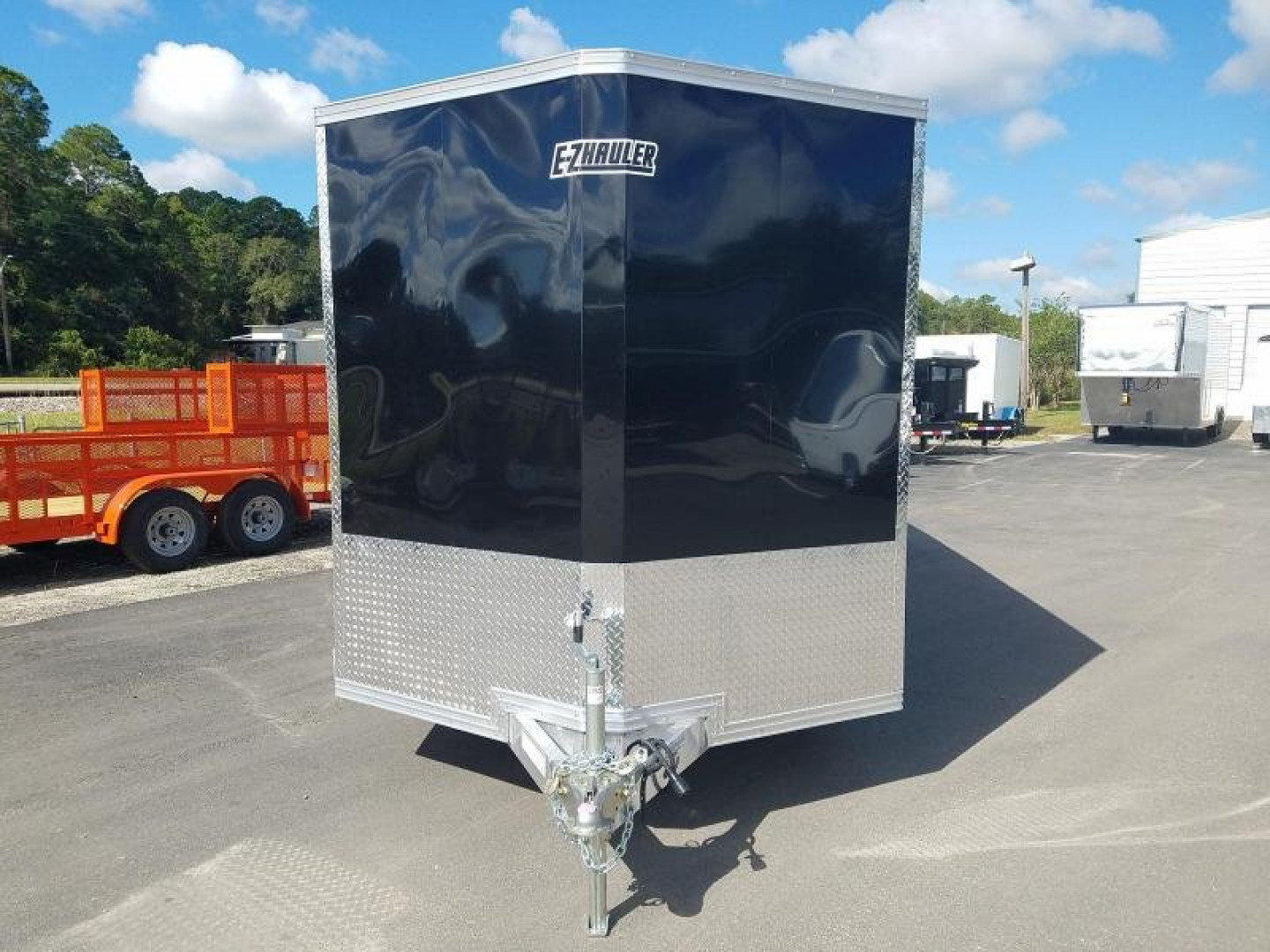 New EZEC7X16- IF E-Z HAULER 7' X 16' ALL ALUMINUM FRAME ENCLOSED CARGO TRAILER W/ REAR RAMP DOOR & SIDE DOOR