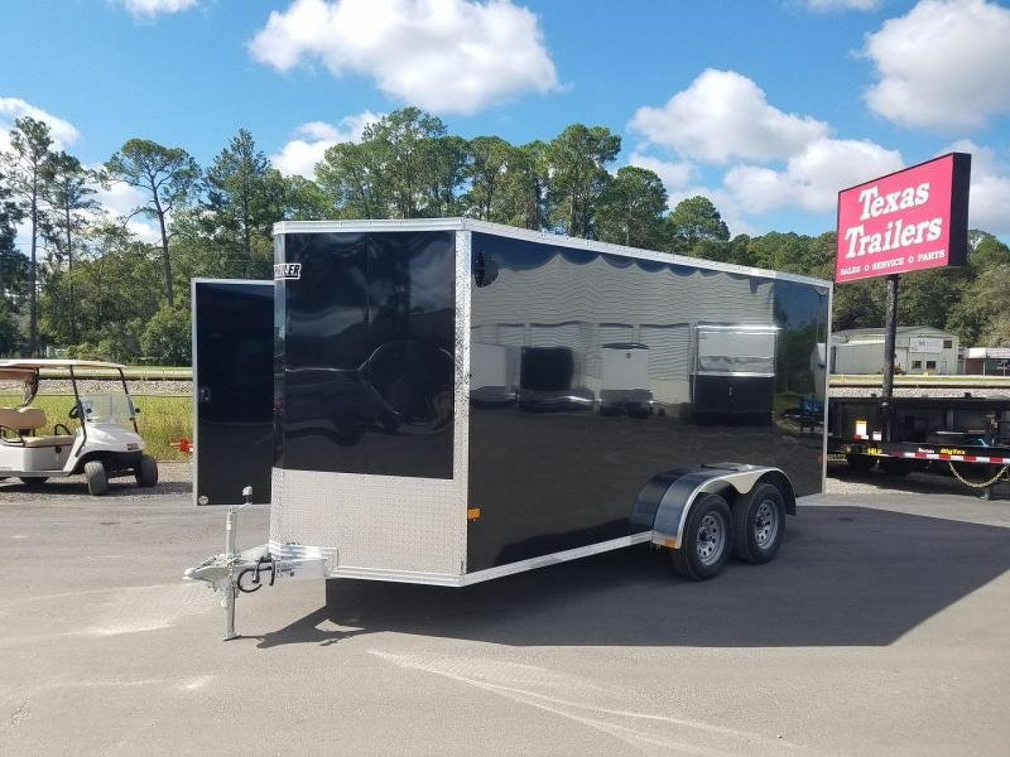 New EZEC7X16- IF E-Z HAULER 7' X 16' ALL ALUMINUM FRAME ENCLOSED CARGO TRAILER W/ REAR RAMP DOOR & SIDE DOOR
