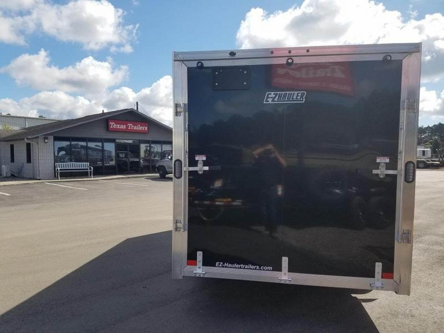 New EZEC7X16- IF E-Z HAULER 7' X 16' ALL ALUMINUM FRAME ENCLOSED CARGO TRAILER W/ REAR RAMP DOOR & SIDE DOOR