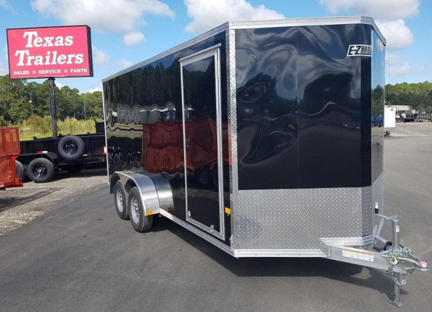 New EZEC7X16- IF E-Z HAULER 7' X 16' ALL ALUMINUM FRAME ENCLOSED CARGO TRAILER W/ REAR RAMP DOOR & SIDE DOOR