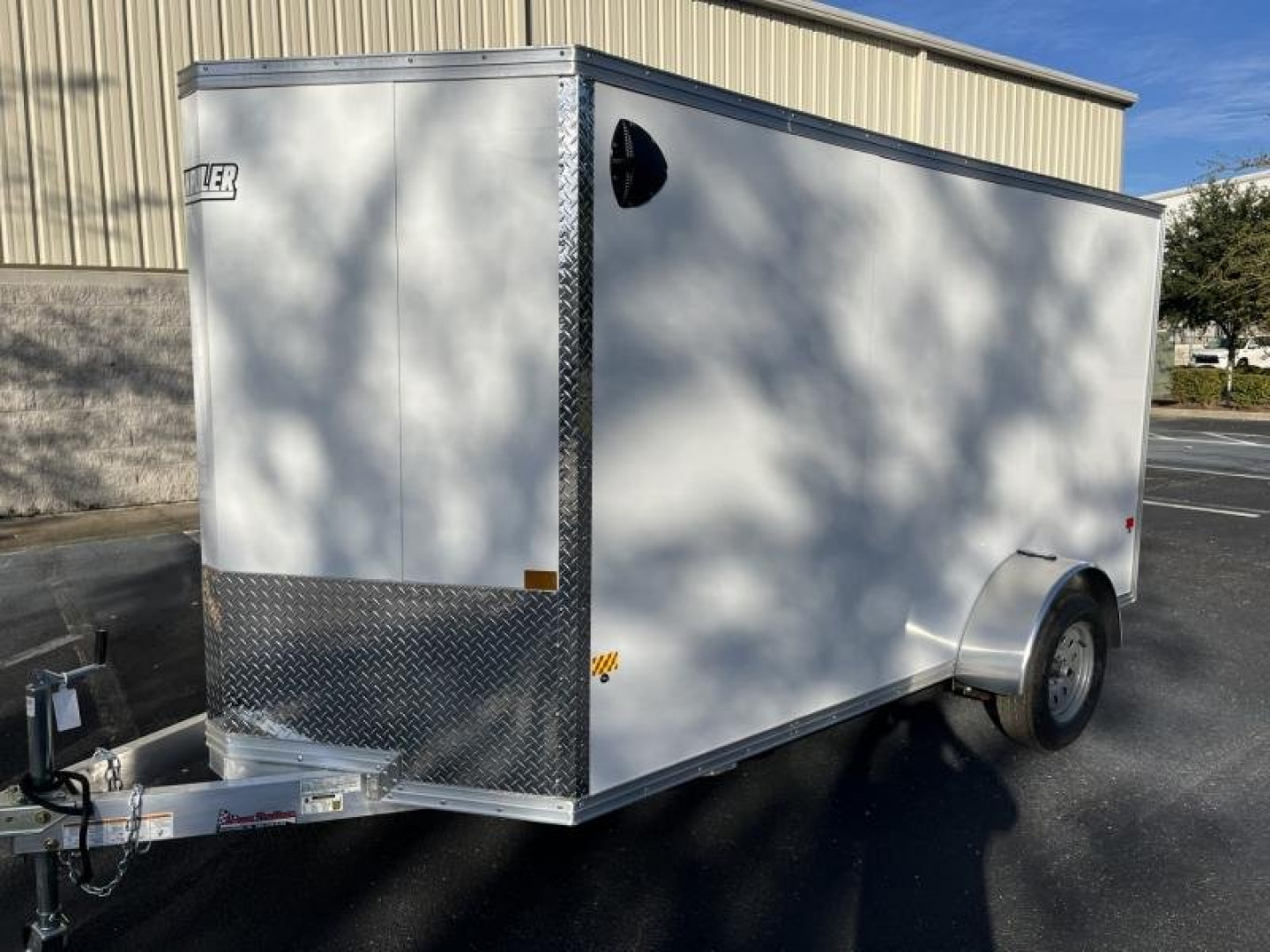 New EZEC6X12 SA-IF E-ZHAULER 6' X 12' ALL ALUMINUM FRAME ENCLOSED CARGO TRAILER W/ REAR RAMP DOOR & SIDE DOOR