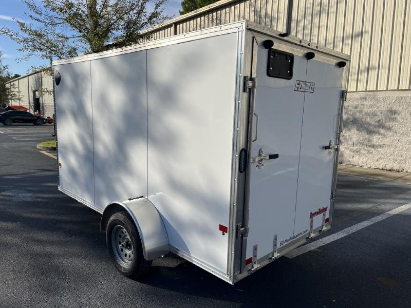 New EZEC6X12 SA-IF E-ZHAULER 6' X 12' ALL ALUMINUM FRAME ENCLOSED CARGO TRAILER W/ REAR RAMP DOOR & SIDE DOOR