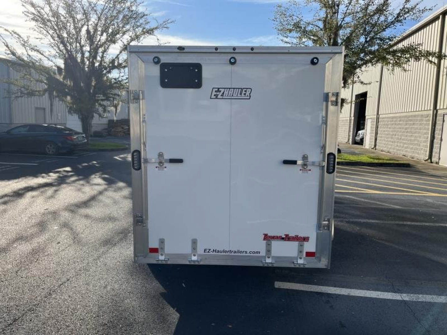 New EZEC6X12 SA-IF E-ZHAULER 6' X 12' ALL ALUMINUM FRAME ENCLOSED CARGO TRAILER W/ REAR RAMP DOOR & SIDE DOOR