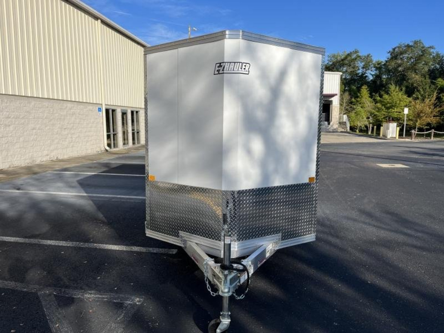 New EZEC6X12 SA-IF E-ZHAULER 6' X 12' ALL ALUMINUM FRAME ENCLOSED CARGO TRAILER W/ REAR RAMP DOOR & SIDE DOOR