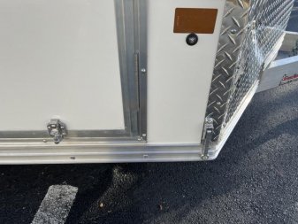 New EZEC6X12 SA-IF E-ZHAULER 6' X 12' ALL ALUMINUM FRAME ENCLOSED CARGO TRAILER W/ REAR RAMP DOOR & SIDE DOOR