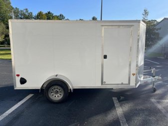 New EZEC6X12 SA-IF E-ZHAULER 6' X 12' ALL ALUMINUM FRAME ENCLOSED CARGO TRAILER W/ REAR RAMP DOOR & SIDE DOOR