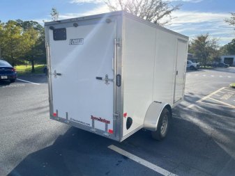 New EZEC6X12 SA-IF E-ZHAULER 6' X 12' ALL ALUMINUM FRAME ENCLOSED CARGO TRAILER W/ REAR RAMP DOOR & SIDE DOOR