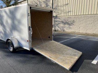 New EZEC6X12 SA-IF E-ZHAULER 6' X 12' ALL ALUMINUM FRAME ENCLOSED CARGO TRAILER W/ REAR RAMP DOOR & SIDE DOOR