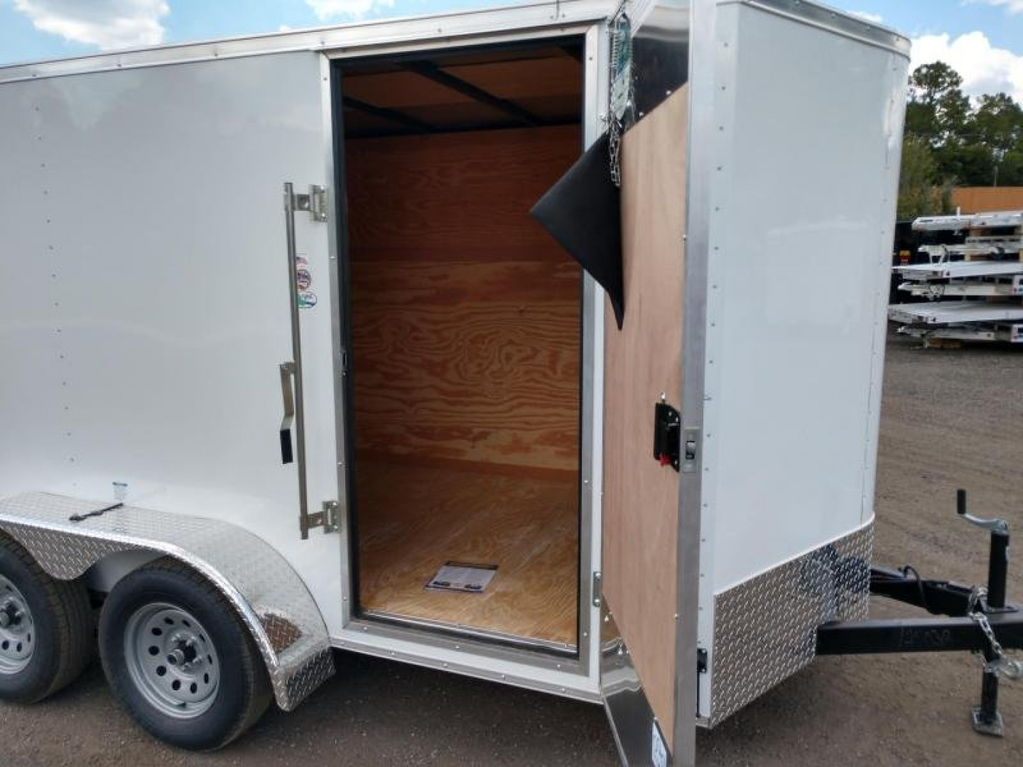 New GANS612TA2 CARGO MATE 6' X 12' ENCLOSED CARGO TRAILER W/ REAR RAMP DOOR & SIDE DOOR