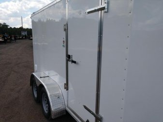 New GANS612TA2 CARGO MATE 6' X 12' ENCLOSED CARGO TRAILER W/ REAR RAMP DOOR & SIDE DOOR