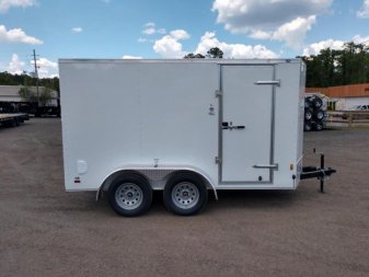 New GANS612TA2 CARGO MATE 6' X 12' ENCLOSED CARGO TRAILER W/ REAR RAMP DOOR & SIDE DOOR