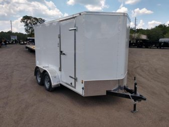 New GANS612TA2 CARGO MATE 6' X 12' ENCLOSED CARGO TRAILER W/ REAR RAMP DOOR & SIDE DOOR