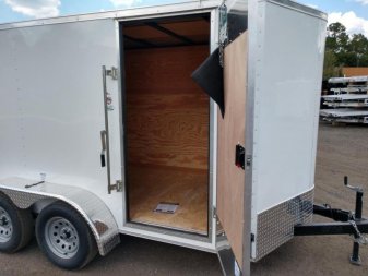 New GANS612TA2 CARGO MATE 6' X 12' ENCLOSED CARGO TRAILER W/ REAR RAMP DOOR & SIDE DOOR