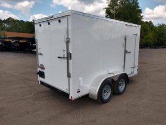 New GANS612TA2 CARGO MATE 6' X 12' ENCLOSED CARGO TRAILER W/ REAR RAMP DOOR & SIDE DOOR