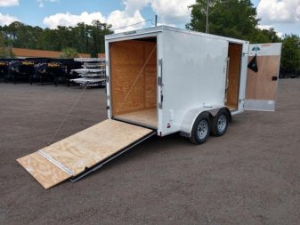 New GANS612TA2 CARGO MATE 6' X 12' ENCLOSED CARGO TRAILER W/ REAR RAMP DOOR & SIDE DOOR