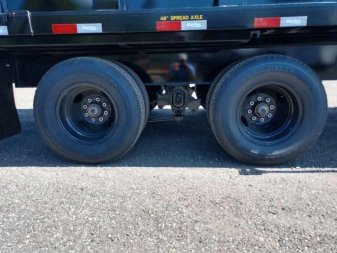 New 25DU-20BK8SIR BIG TEX 8' X 20' DUAL TANDEM GOOSENECK DUMP TRAILER W/ ROLLER ARM TARP ASSEMBLY