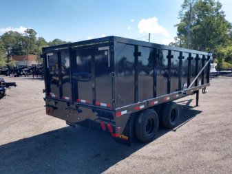 New 25DU-20BK8SIR BIG TEX 8' X 20' DUAL TANDEM GOOSENECK DUMP TRAILER W/ ROLLER ARM TARP ASSEMBLY