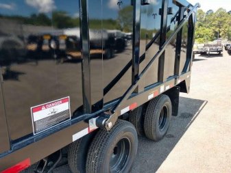 New 25DU-20BK8SIR BIG TEX 8' X 20' DUAL TANDEM GOOSENECK DUMP TRAILER W/ ROLLER ARM TARP ASSEMBLY