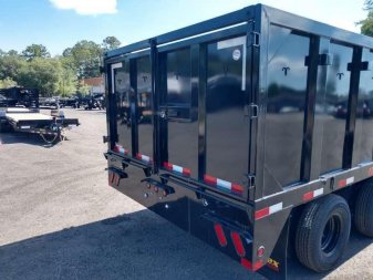 New 25DU-20BK8SIR BIG TEX 8' X 20' DUAL TANDEM GOOSENECK DUMP TRAILER W/ ROLLER ARM TARP ASSEMBLY