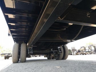 New 25DU-20BK8SIR BIG TEX 8' X 20' DUAL TANDEM GOOSENECK DUMP TRAILER W/ ROLLER ARM TARP ASSEMBLY
