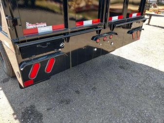 New 25DU-20BK8SIR BIG TEX 8' X 20' DUAL TANDEM GOOSENECK DUMP TRAILER W/ ROLLER ARM TARP ASSEMBLY