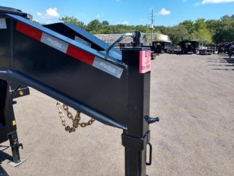 New 25DU-20BK8SIR BIG TEX 8' X 20' DUAL TANDEM GOOSENECK DUMP TRAILER W/ ROLLER ARM TARP ASSEMBLY