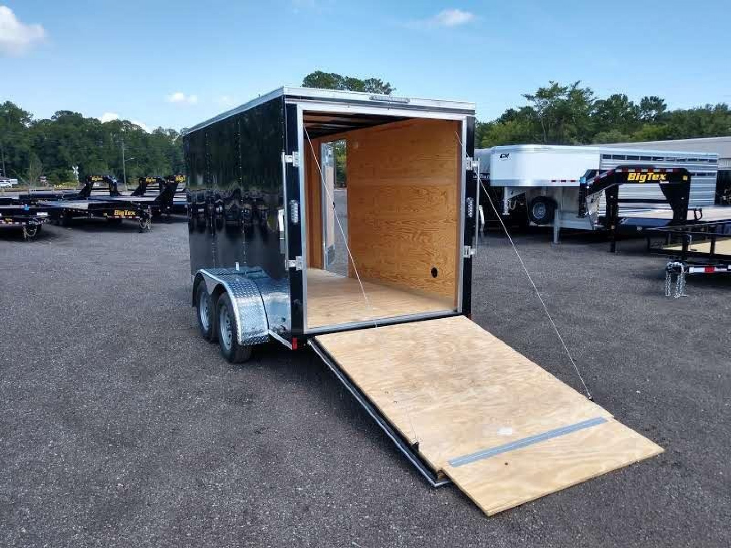 New GANS612TA2 CARGO MATE 6' X 12' ENCLOSED CARGO TRAILER W/ REAR RAMP DOOR & SIDE DOOR
