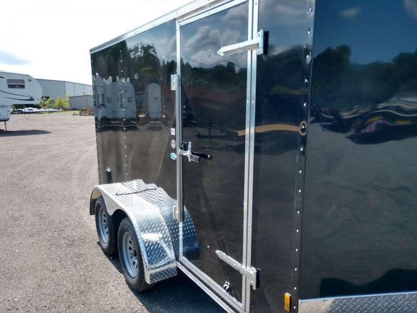 New GANS612TA2 CARGO MATE 6' X 12' ENCLOSED CARGO TRAILER W/ REAR RAMP DOOR & SIDE DOOR