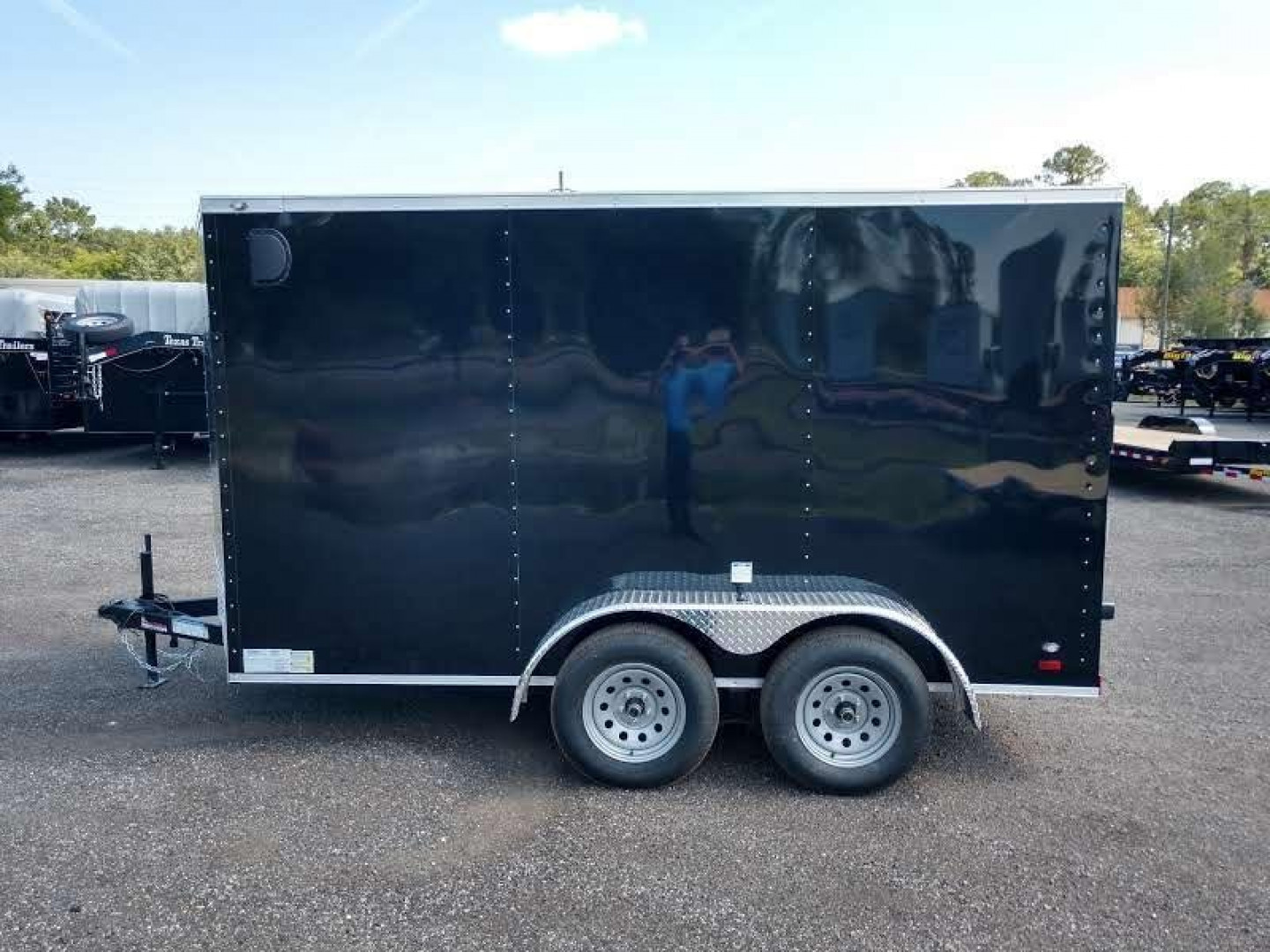 New GANS612TA2 CARGO MATE 6' X 12' ENCLOSED CARGO TRAILER W/ REAR RAMP DOOR & SIDE DOOR